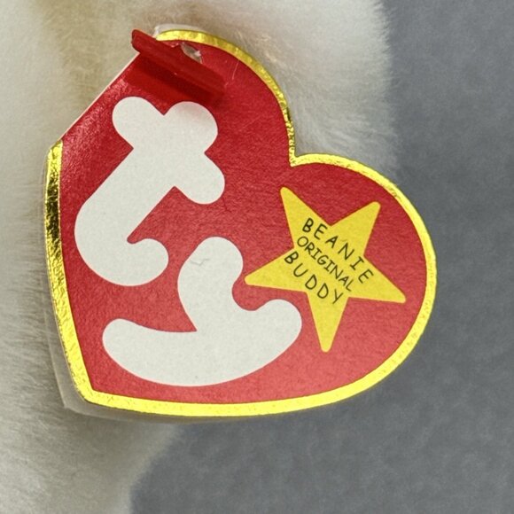 Halo Teddy Bear Angel 1999 Wings Pink Ribbon 14" Plush Toy Vtg TY Beanie Buddy - Picture 8 of 11